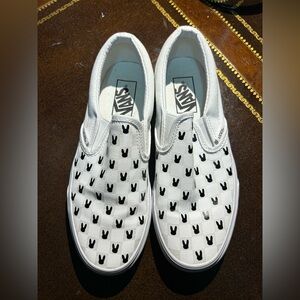 VANS Bad Bunny White Slip On Sneakers Women’s Size 7